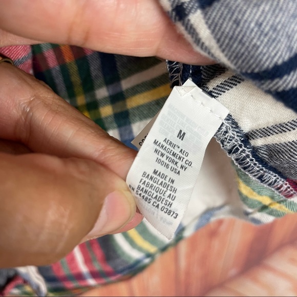 Aerie Mixed Pattern Flannel Button Up Blouse (M) - Picture 11 of 12